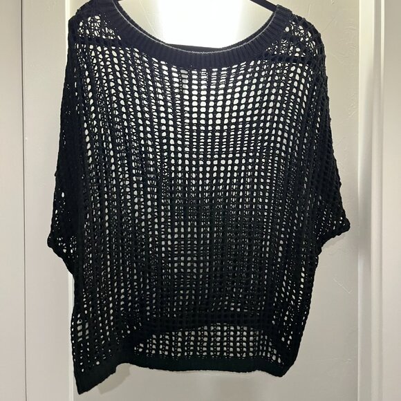 Never Worn; Open Stitch Summer Sweater; Black; Size XS - Picture 2 of 5